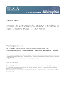 Medios de comunicación, cultura y política: el caso Primera Plana