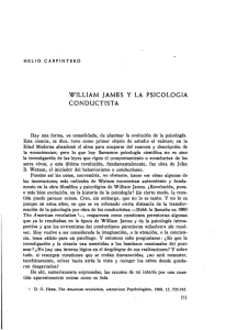 william james y la psicologia conductista