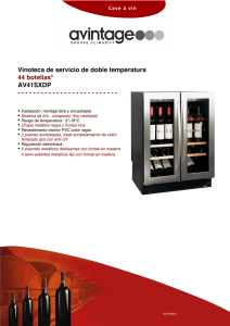 Vinoteca de servicio de doble temperatura 44 botellas* AV41SXDP
