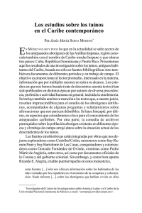 Los estudios sobre los taínos en el Caribe contemporáneo