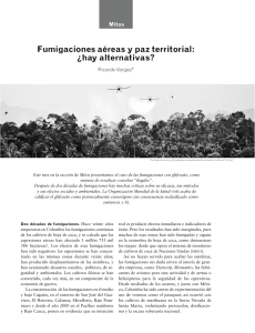 Fumigaciones aéreas y paz territorial: ¿hay alternativas?