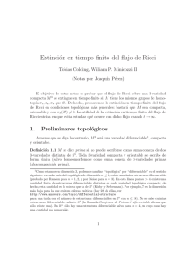 5. Extinción en tiempo finito del flujo de Ricci.