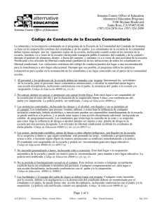 Code of Conduct Spanish - Sonoma County Office of Education