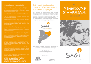 tríptic informatiu - Associació Síndrome d`Asperger Girona