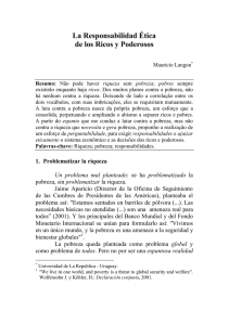 La Responsabilidad Ética de los Ricos y Poderosos