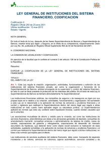 LEY GENERAL DE INSTITUCIONES DEL SISTEMA FINANCIERO