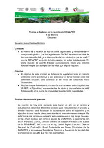 Puntos a destacar en la reunión de CONAFOR 7 de febrero