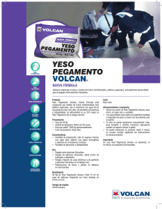 Yeso Pegamento Volcán® Descargar Ficha PDF