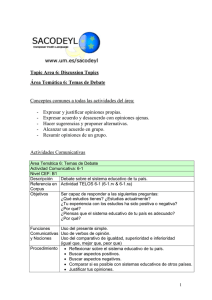 rea Temtica 1: Quin soy y dnde vivo