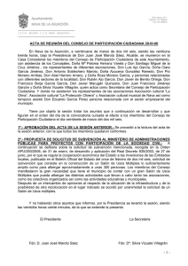 Acta de Solicitud de Subvención - Ayuntamiento de NAVA DE LA