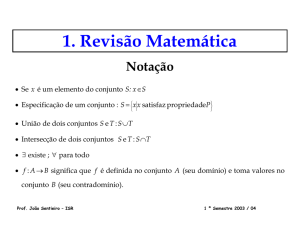1. Revisão Matemática