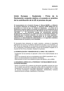Unión Europea - Guatemala : Firma de la Declaración