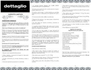 Garantía Dettaglio - Dettaglio Muebles