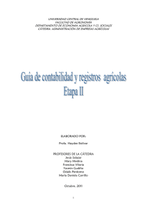 Guía de Contabilidad Agricola - Universidad Central de Venezuela