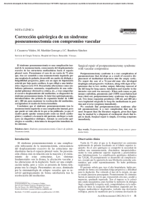 Corrección quirúrgica de un síndrome posneumonectomía con