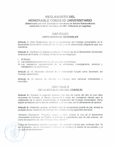 reglamento del honorable consejo universitario