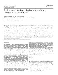 The Reasons for the Recent Decline in Young Driver