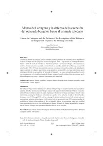 Alonso de Cartagena y la defensa de la exención del obispado