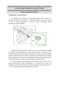 Localización y características: Sitio Experimental de Aliste (Zamora