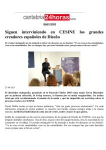 Siguen interviniendo en CESINE los grandes creadores españoles