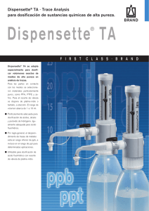 FIRSTCLASS · BRAND Dispensette® TA · Trace Analysis para