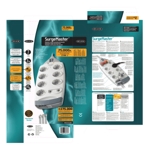 SurgeMaster® Protector contra aumentos de tensión