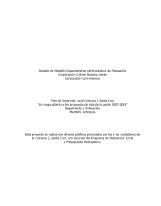 plan de desarrollo nuestra gente -Julio 16 de