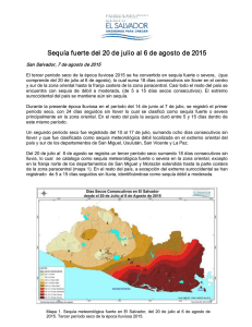 Sequía fuerte del 20 de julio al 6 de agosto de 2015
