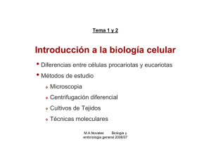Temas 1 y 2 Introducción a la biologia celular