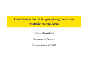 Caracterización de lenguajes regulares con expresiones regulares
