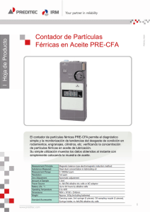 Contador de P Férricas en Ac Partículas ceite PRE-CFA
