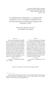 [The Roman Jurisprudence and the Hierarchic Arrangement of the