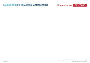 Calendario Information Management | HumanitarianResponse