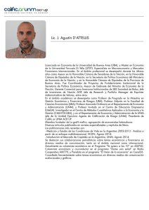 Lic. J. Agustín D`ATTELLIS - Universidad Nacional de Moreno