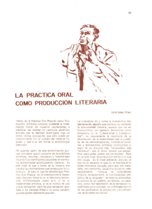 08. La práctica oral como producción literaria. Julio Salas Viteri