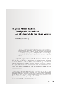 8. José María Rubio. Testigo de la caridad en el Madrid de