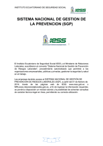 sistema nacional de gestion de la prevencion (sgp)