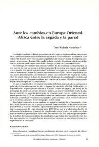 Ante los cambios en Europa Oriental: