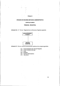 Manual de Organización y funciones del Tribunal Registral