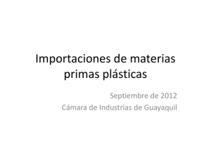 Importaciones de materias primas plásticas