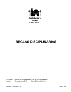 Reglas Disciplinarias, Documento 5144