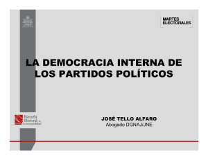 la democracia interna de los partidos políticos