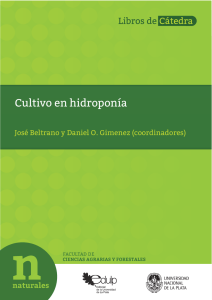 Cultivo en hidroponía - SeDiCI - Universidad Nacional de La Plata