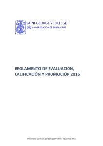 reglamento de evaluación, calificación y promoción 2016