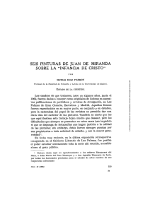 Seis pinturas de Juan de Miranda sobre la "Infancia