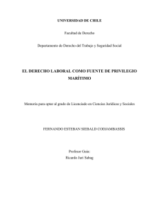 el derecho laboral como fuente de privilegio marítimo