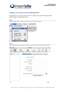 Configurar una cuenta de correo en Mail (Mac OS X)