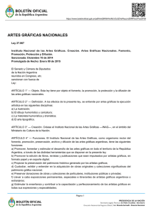 artes gráficas nacionales - Boletín Oficial de la República Argentina