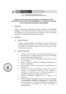 Orientaciones generales sobre la implementación y ejecución de