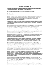 Acuerdo Ministerial 286 - Ministerio de Hidrocarburos